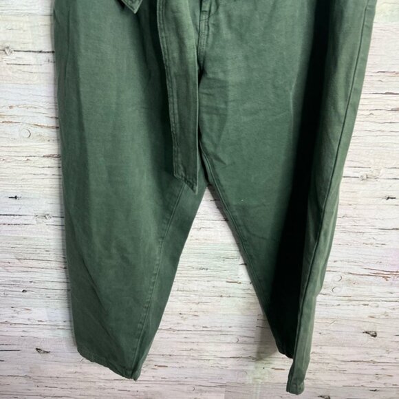 Blank NYC Women’s pants green paper bag High Waisted Trousers retro size 29 - Picture 2 of 7